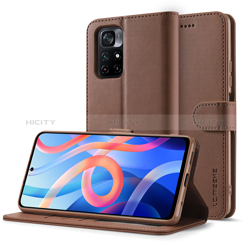 Handytasche Stand Schutzhülle Flip Leder Hülle LC2 für Xiaomi Poco M4 Pro 5G