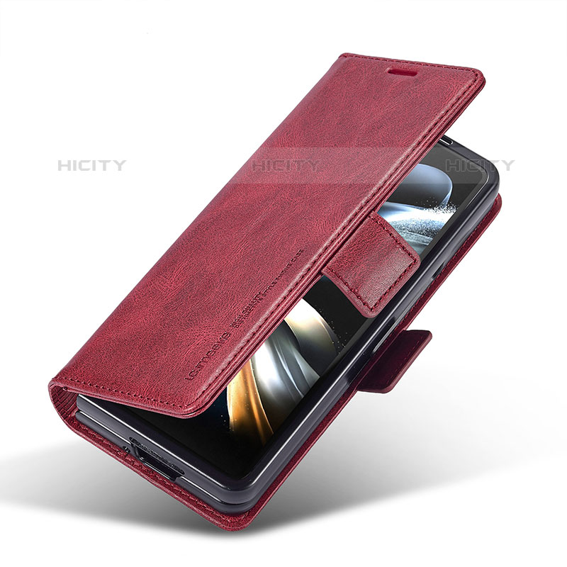 Handytasche Stand Schutzhülle Flip Leder Hülle LC3 für Samsung Galaxy Z Fold5 5G