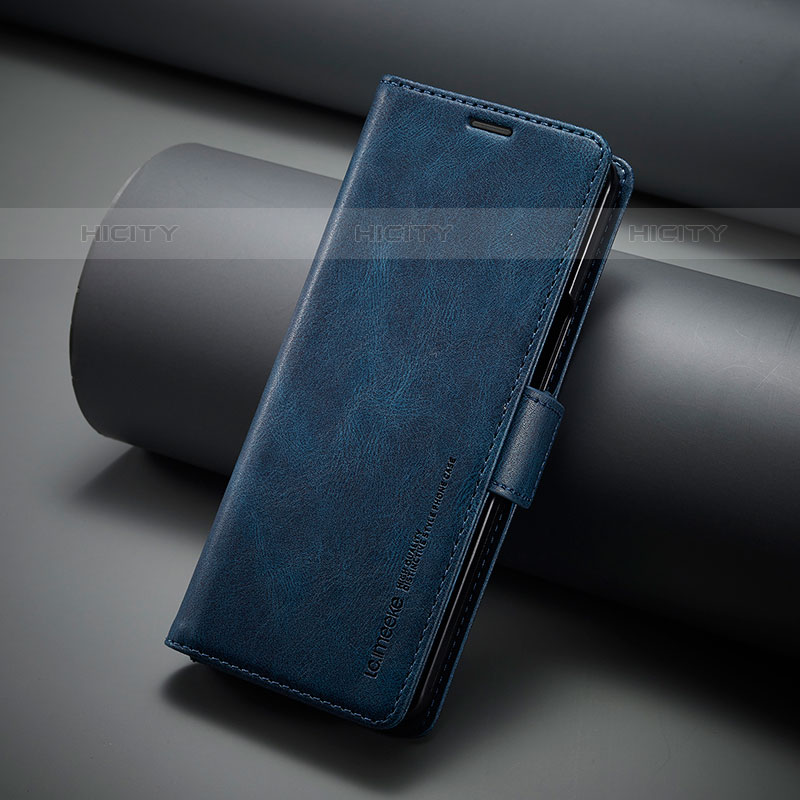 Handytasche Stand Schutzhülle Flip Leder Hülle LC3 für Samsung Galaxy Z Fold5 5G Blau