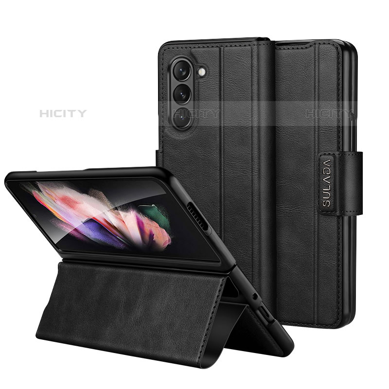 Handytasche Stand Schutzhülle Flip Leder Hülle LD1 für Samsung Galaxy Z Fold5 5G