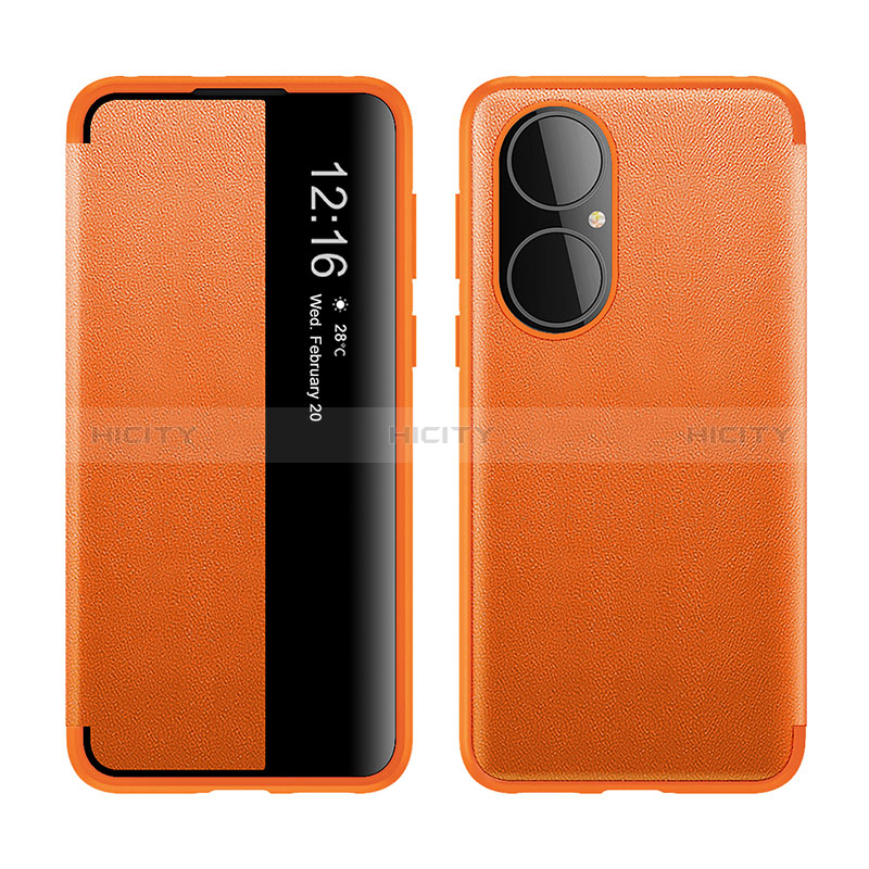 Handytasche Stand Schutzhülle Flip Leder Hülle LF1 für Huawei P50e Orange