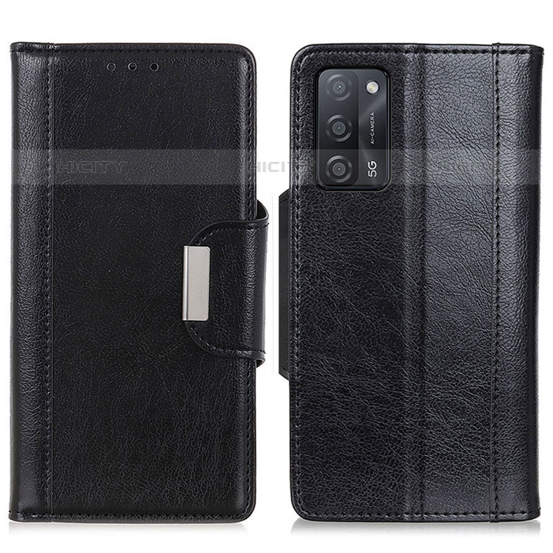 Handytasche Stand Schutzhülle Flip Leder Hülle M01L für Oppo A55 5G Schwarz Plus