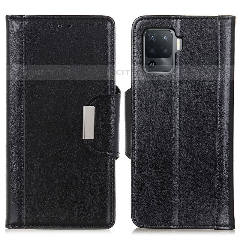 Handytasche Stand Schutzhülle Flip Leder Hülle M01L für Oppo A94 4G Schwarz Plus