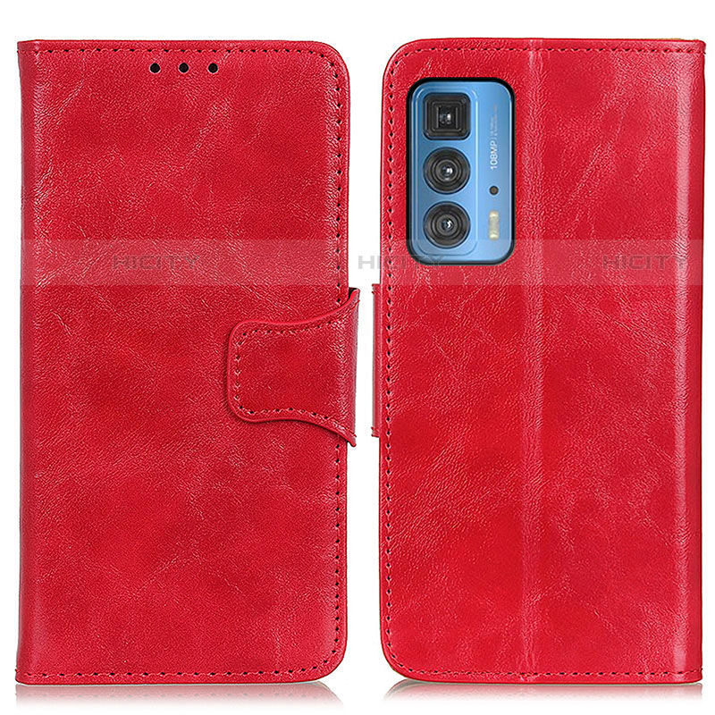 Handytasche Stand Schutzhülle Flip Leder Hülle M02L für Motorola Moto Edge 20 Pro 5G Rot Plus