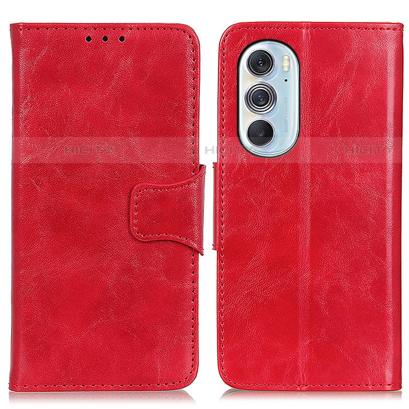 Handytasche Stand Schutzhülle Flip Leder Hülle M02L für Motorola Moto Edge Plus (2022) 5G Rot Plus