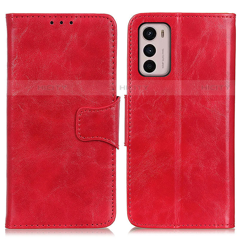 Handytasche Stand Schutzhülle Flip Leder Hülle M02L für Motorola Moto G42 Rot Plus