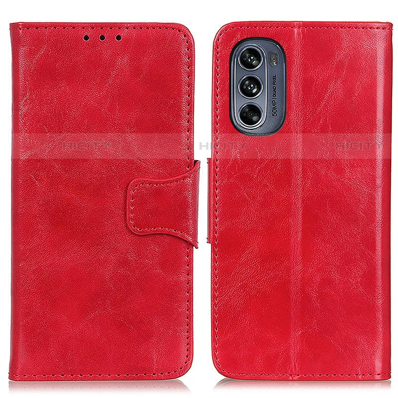 Handytasche Stand Schutzhülle Flip Leder Hülle M02L für Motorola Moto G62 5G Rot