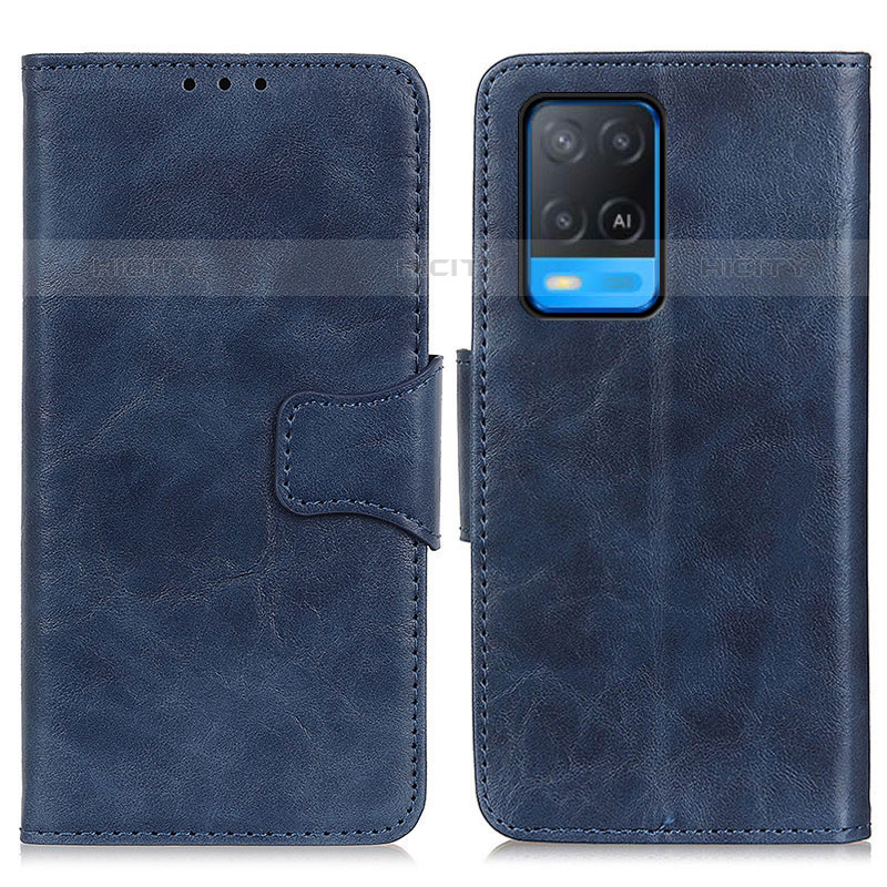 Handytasche Stand Schutzhülle Flip Leder Hülle M02L für Oppo A54 4G Blau