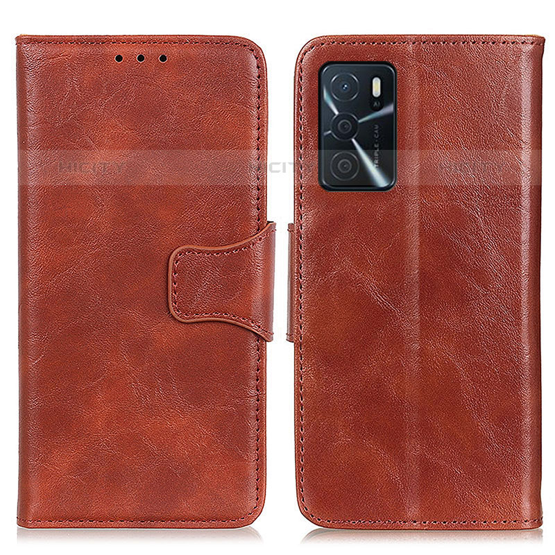 Handytasche Stand Schutzhülle Flip Leder Hülle M02L für Oppo A54s Braun