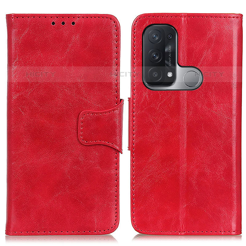 Handytasche Stand Schutzhülle Flip Leder Hülle M02L für Oppo Reno5 A Rot Plus