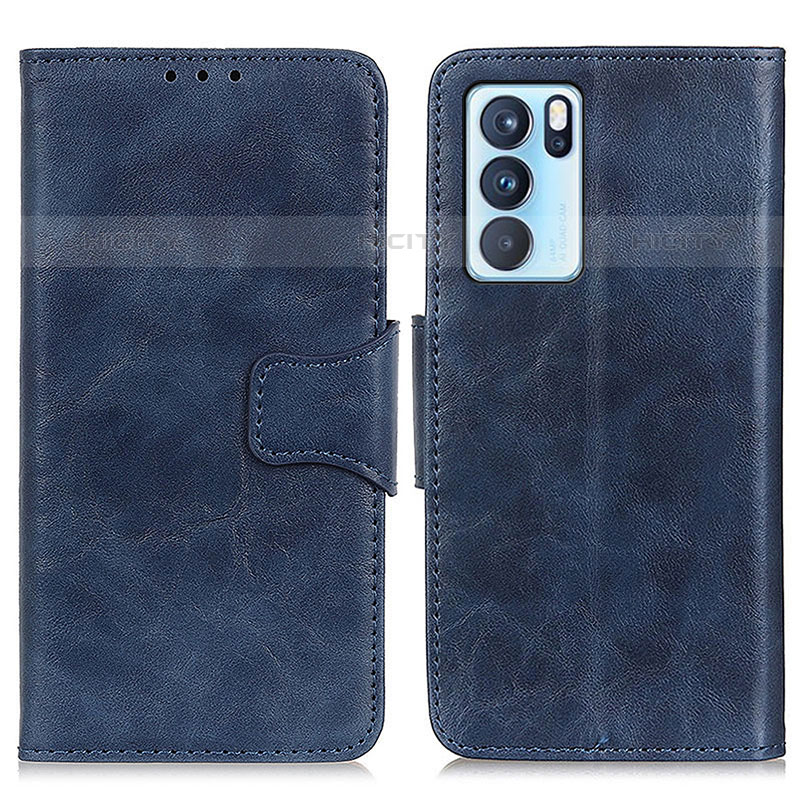 Handytasche Stand Schutzhülle Flip Leder Hülle M02L für Oppo Reno6 Pro 5G India Blau