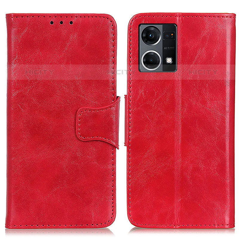 Handytasche Stand Schutzhülle Flip Leder Hülle M02L für Oppo Reno7 4G Rot