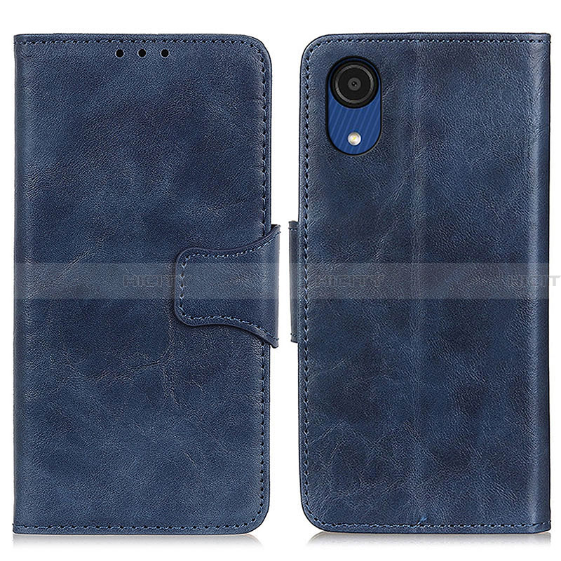 Handytasche Stand Schutzhülle Flip Leder Hülle M02L für Samsung Galaxy A03 Core Blau Plus