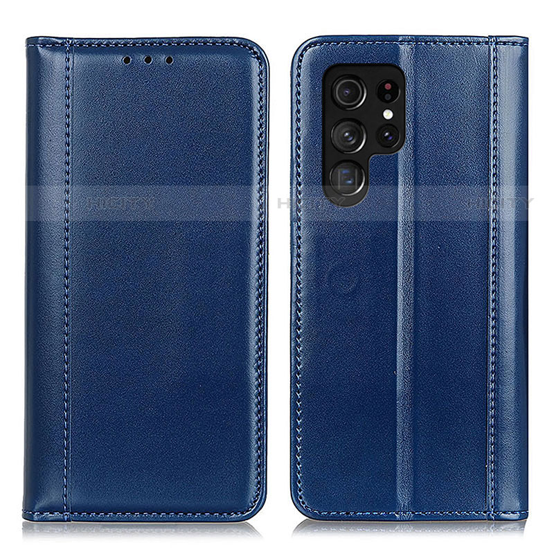 Handytasche Stand Schutzhülle Flip Leder Hülle M02L für Samsung Galaxy S23 Ultra 5G Blau