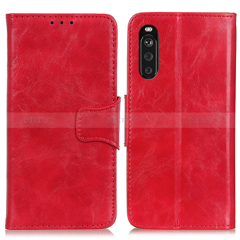 Handytasche Stand Schutzhülle Flip Leder Hülle M02L für Sony Xperia 10 III Lite Rot Plus