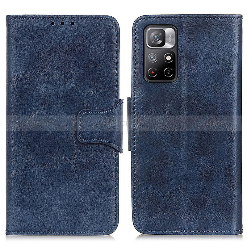 Handytasche Stand Schutzhülle Flip Leder Hülle M02L für Xiaomi Redmi Note 11 5G Blau Plus