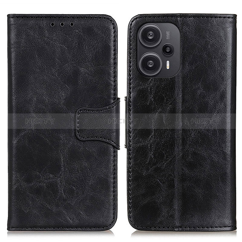 Handytasche Stand Schutzhülle Flip Leder Hülle M02L für Xiaomi Redmi Note 12 Turbo 5G Schwarz Plus