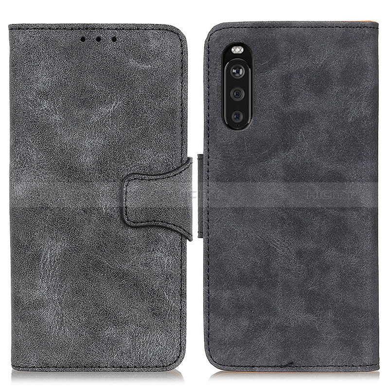 Handytasche Stand Schutzhülle Flip Leder Hülle M03L für Sony Xperia 10 III SO-52B Schwarz