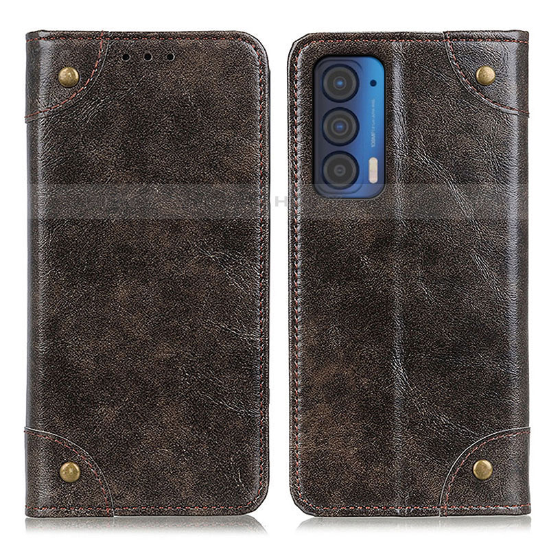 Handytasche Stand Schutzhülle Flip Leder Hülle M04L für Motorola Moto Edge (2021) 5G Bronze