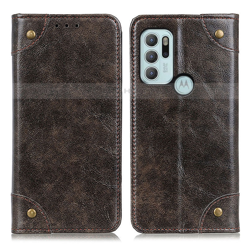 Handytasche Stand Schutzhülle Flip Leder Hülle M04L für Motorola Moto G60s Bronze