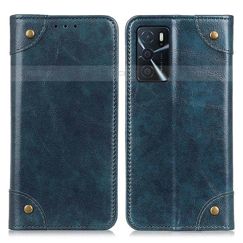 Handytasche Stand Schutzhülle Flip Leder Hülle M04L für Oppo A54s Blau