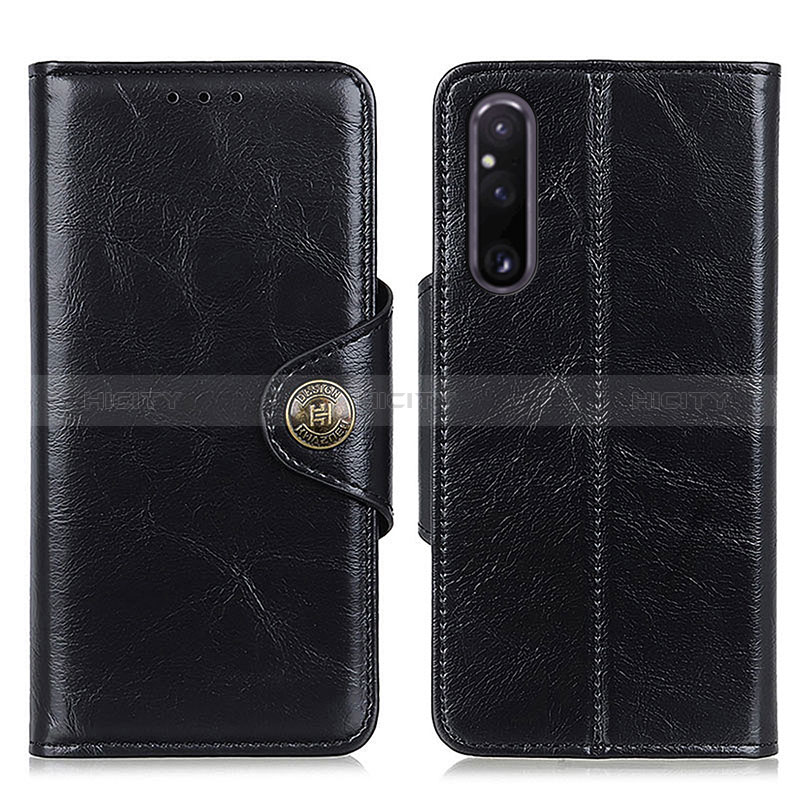 Handytasche Stand Schutzhülle Flip Leder Hülle M04L für Sony Xperia 1 V Schwarz Plus