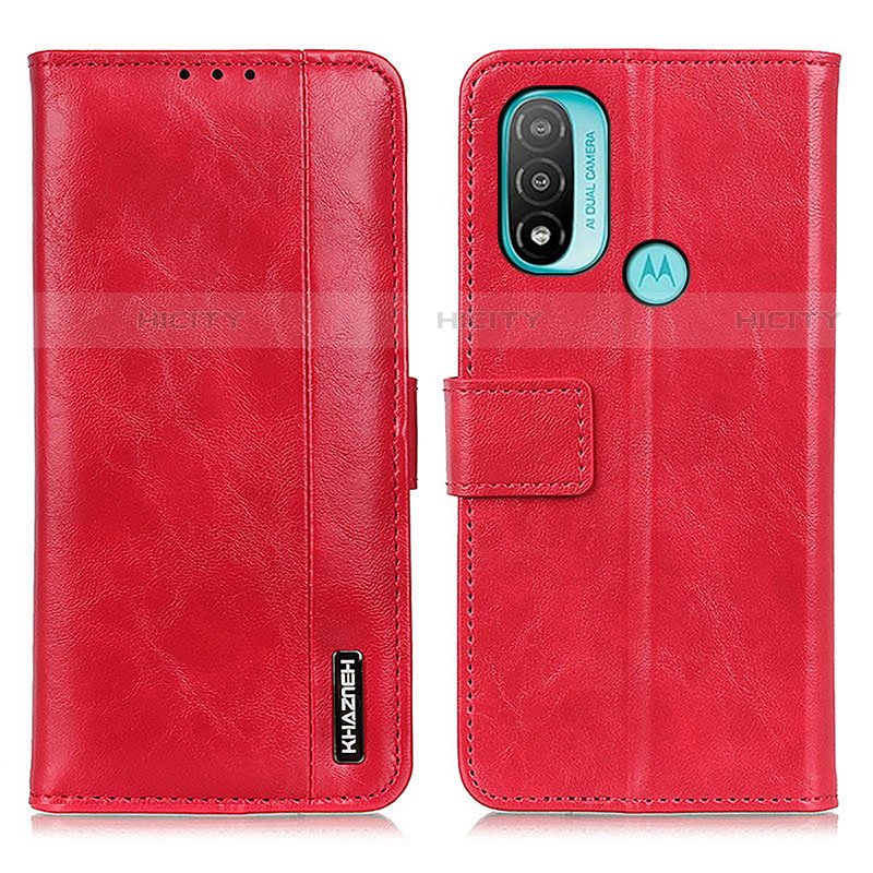 Handytasche Stand Schutzhülle Flip Leder Hülle M05L für Motorola Moto E20 Rot Plus