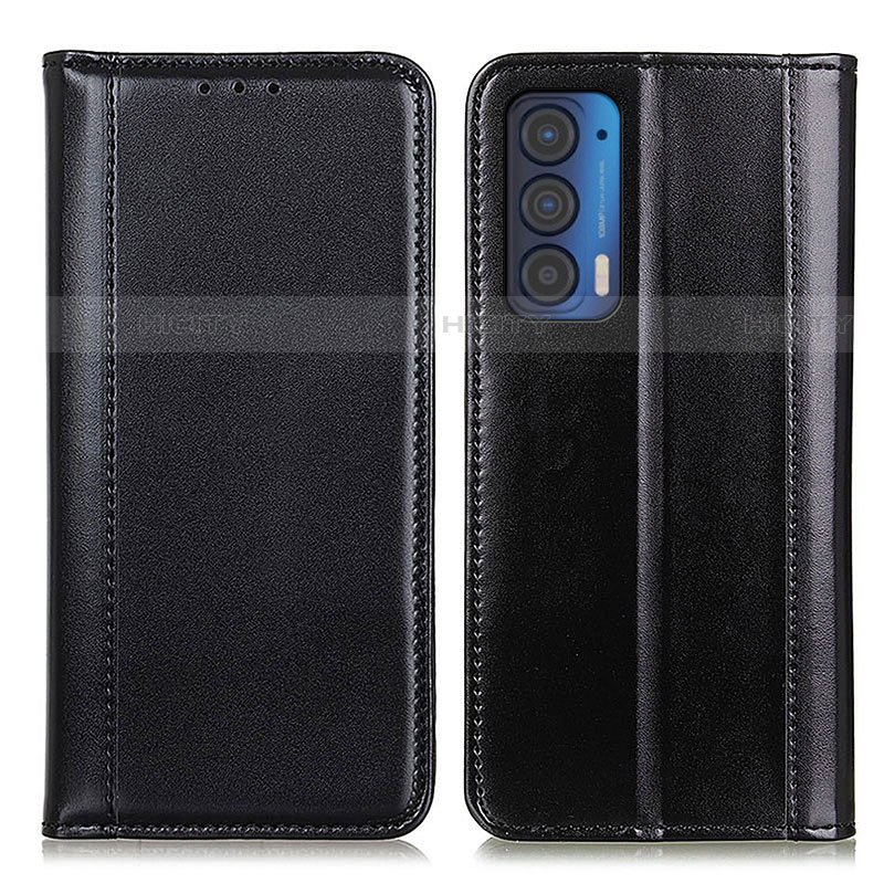 Handytasche Stand Schutzhülle Flip Leder Hülle M05L für Motorola Moto Edge (2021) 5G Schwarz