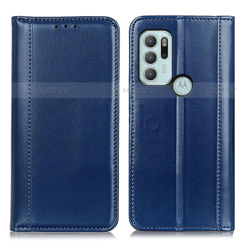 Handytasche Stand Schutzhülle Flip Leder Hülle M05L für Motorola Moto G60s Blau