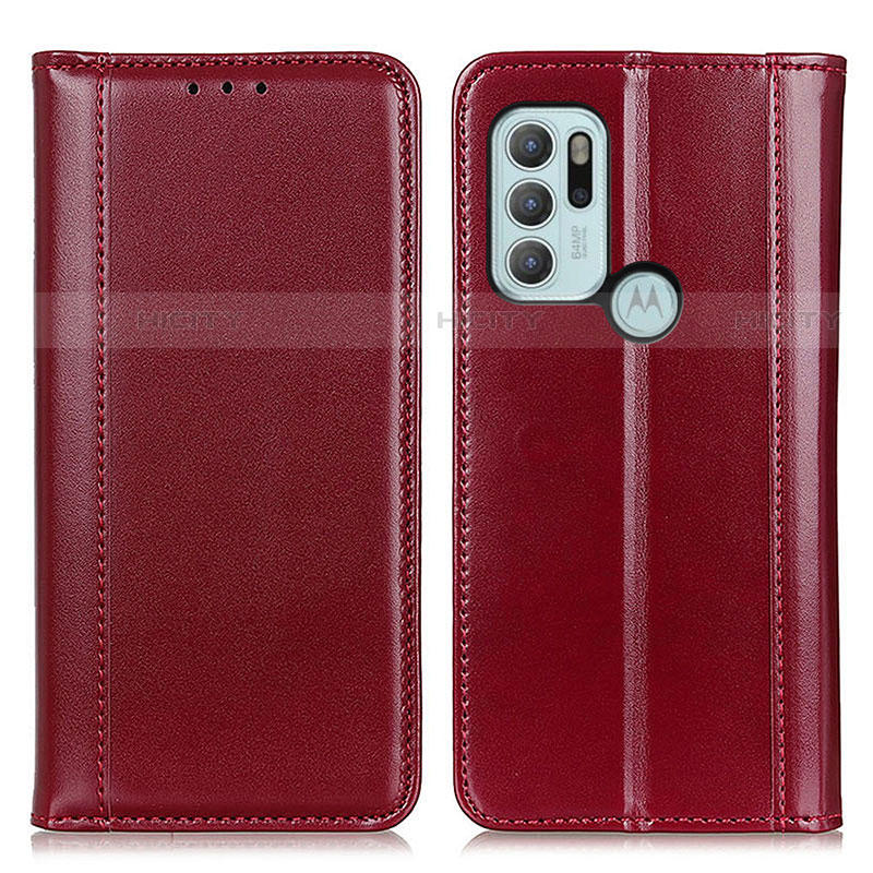 Handytasche Stand Schutzhülle Flip Leder Hülle M05L für Motorola Moto G60s Rot Plus