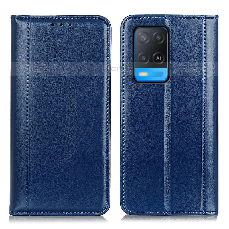 Handytasche Stand Schutzhülle Flip Leder Hülle M05L für Oppo A54 4G Blau