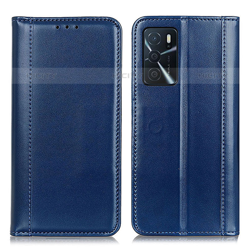 Handytasche Stand Schutzhülle Flip Leder Hülle M05L für Oppo A54s Blau