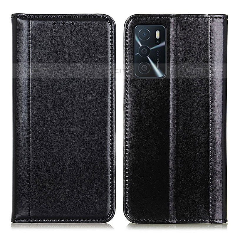 Handytasche Stand Schutzhülle Flip Leder Hülle M05L für Oppo A54s Schwarz Plus