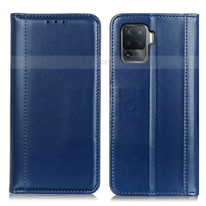 Handytasche Stand Schutzhülle Flip Leder Hülle M05L für Oppo Reno5 Lite Blau Plus