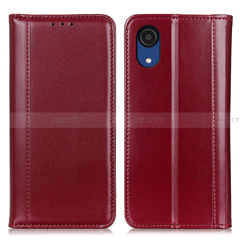 Handytasche Stand Schutzhülle Flip Leder Hülle M05L für Samsung Galaxy A03 Core Rot