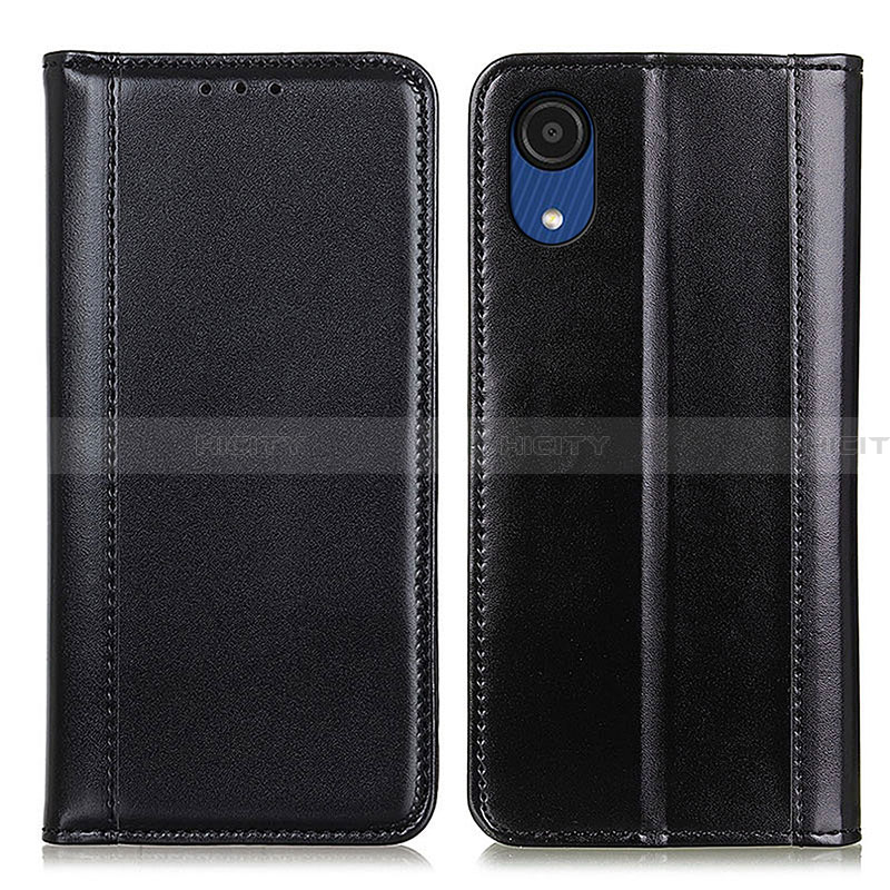 Handytasche Stand Schutzhülle Flip Leder Hülle M05L für Samsung Galaxy A03 Core Schwarz Plus