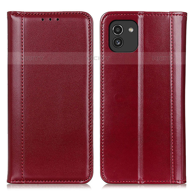 Handytasche Stand Schutzhülle Flip Leder Hülle M05L für Samsung Galaxy A03 Rot