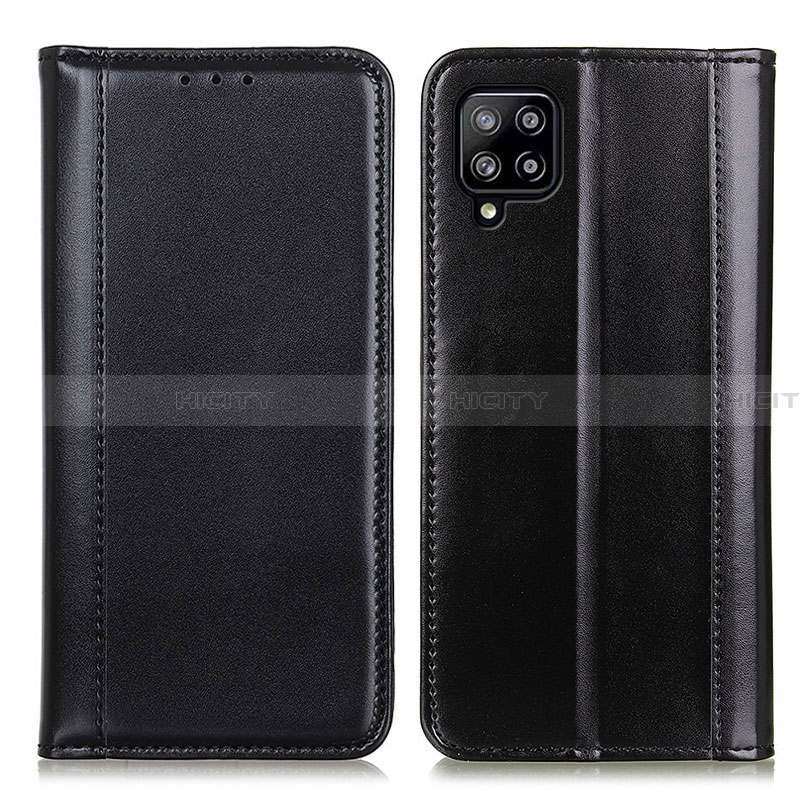 Handytasche Stand Schutzhülle Flip Leder Hülle M05L für Samsung Galaxy A22 4G Schwarz Plus