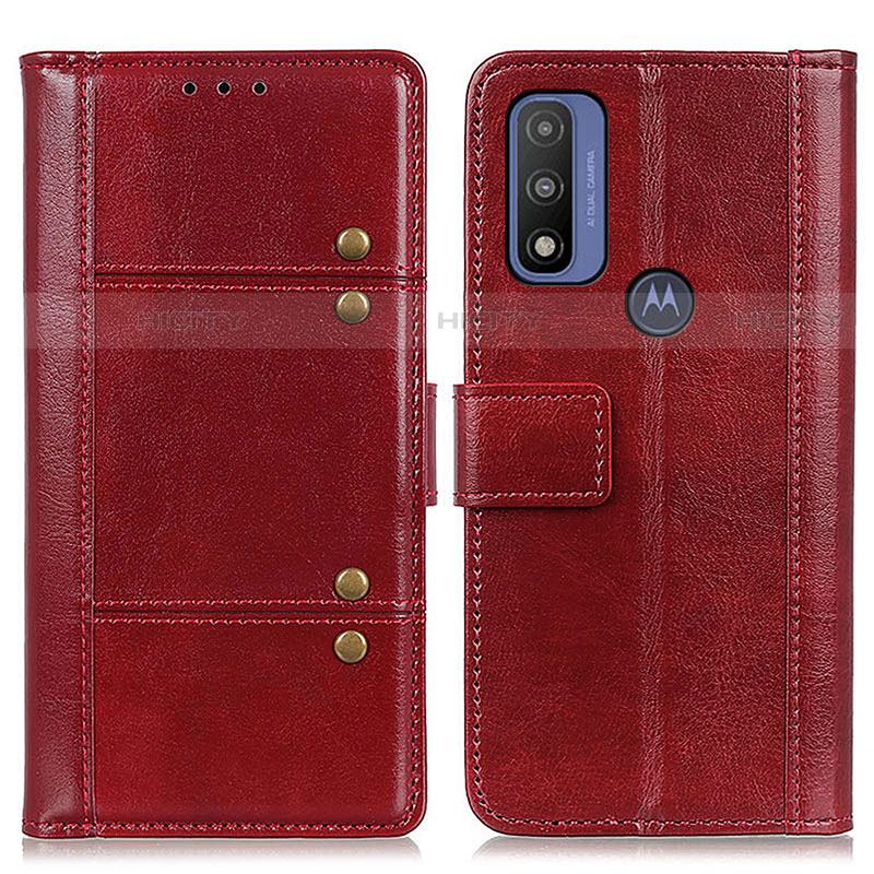 Handytasche Stand Schutzhülle Flip Leder Hülle M06L für Motorola Moto G Pure Rot