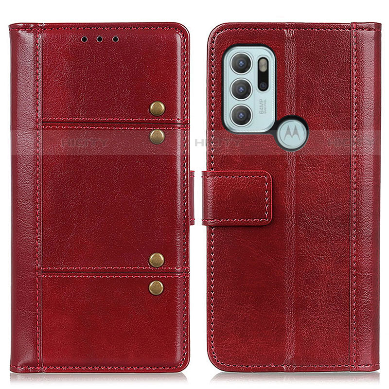 Handytasche Stand Schutzhülle Flip Leder Hülle M06L für Motorola Moto G60s Rot