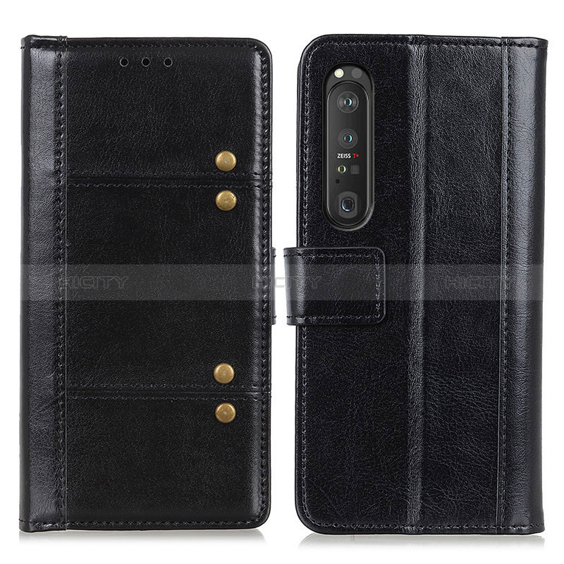 Handytasche Stand Schutzhülle Flip Leder Hülle M06L für Sony Xperia 1 III Schwarz Plus