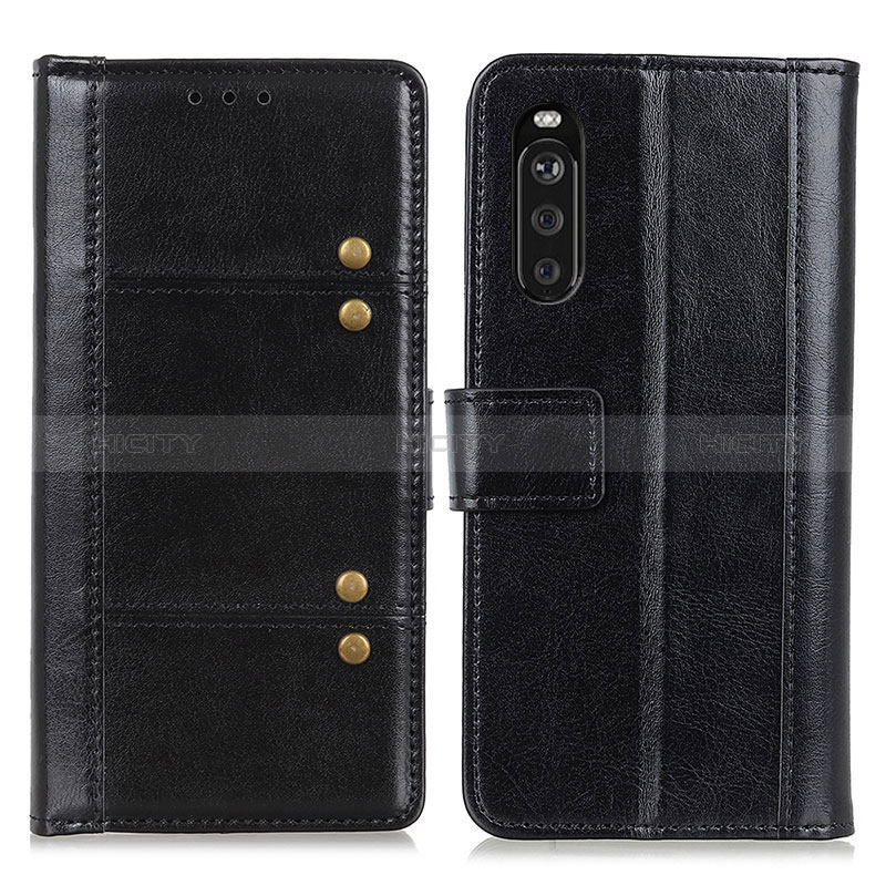 Handytasche Stand Schutzhülle Flip Leder Hülle M06L für Sony Xperia 10 III Schwarz