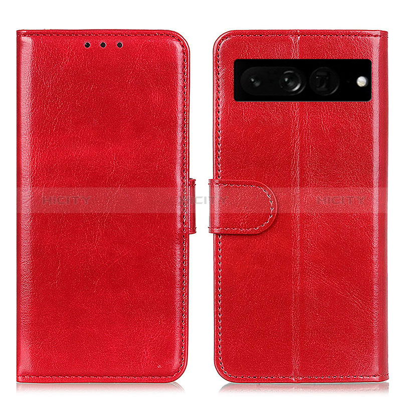 Handytasche Stand Schutzhülle Flip Leder Hülle M07L für Google Pixel 7 Pro 5G Rot Plus