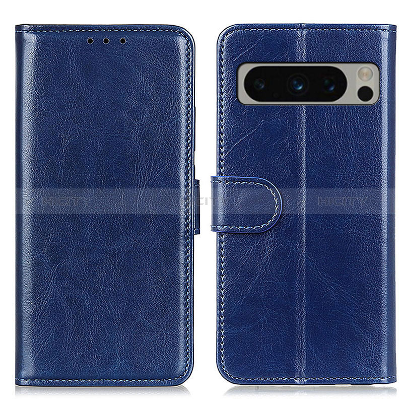 Handytasche Stand Schutzhülle Flip Leder Hülle M07L für Google Pixel 8 Pro 5G Blau