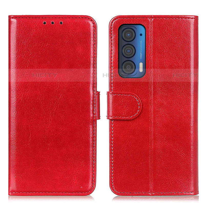 Handytasche Stand Schutzhülle Flip Leder Hülle M07L für Motorola Moto Edge (2021) 5G Rot