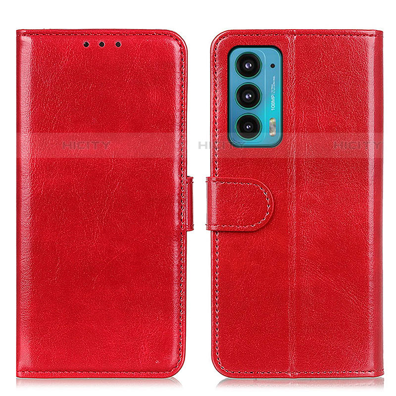 Handytasche Stand Schutzhülle Flip Leder Hülle M07L für Motorola Moto Edge Lite 5G Rot Plus