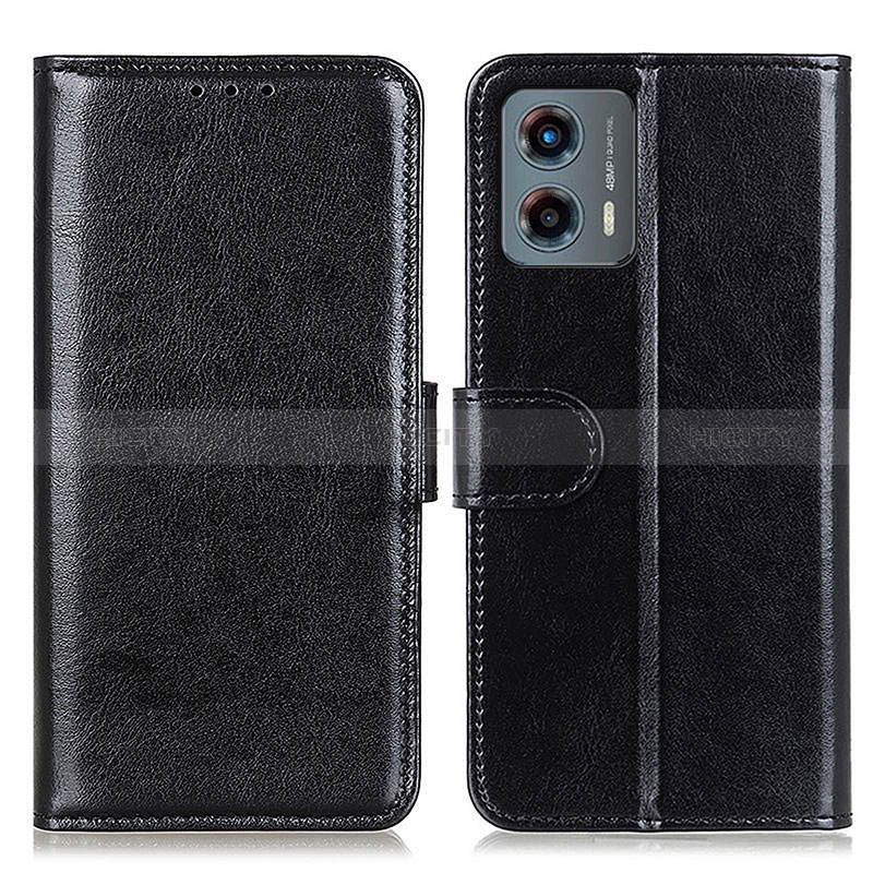 Handytasche Stand Schutzhülle Flip Leder Hülle M07L für Motorola Moto G 5G (2023) Schwarz