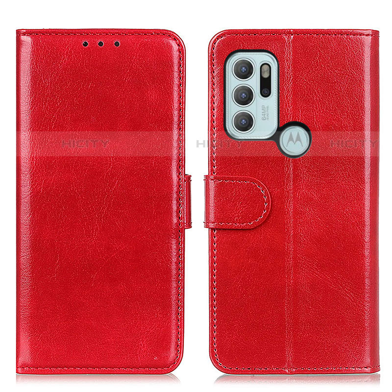 Handytasche Stand Schutzhülle Flip Leder Hülle M07L für Motorola Moto G60s Rot Plus