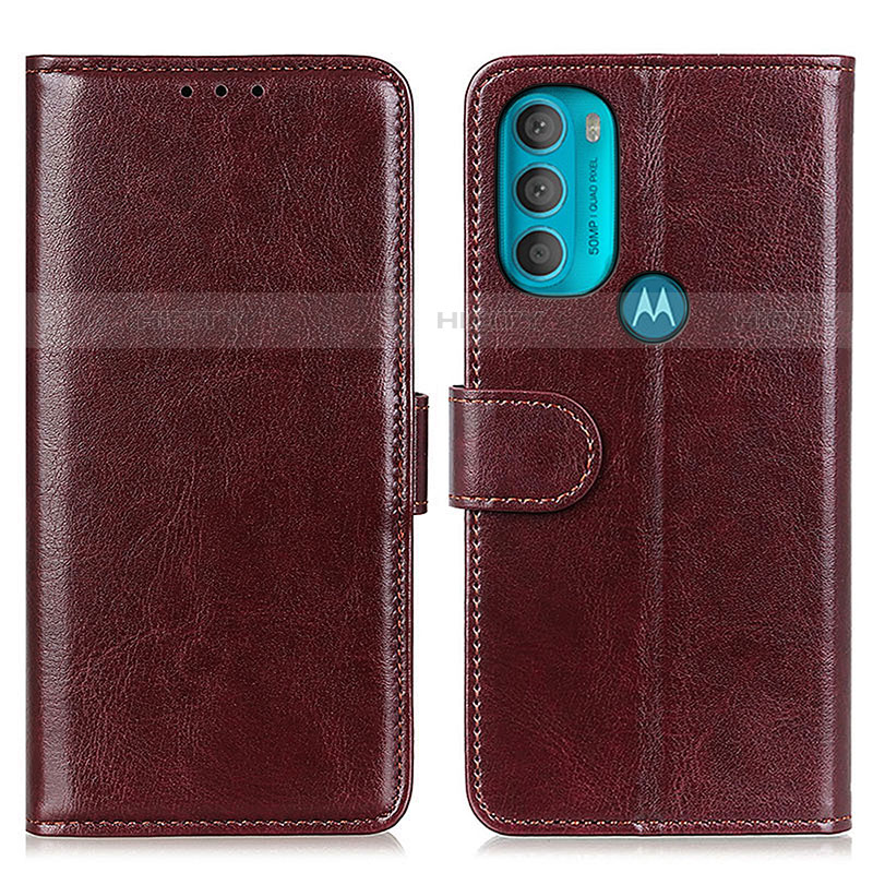 Handytasche Stand Schutzhülle Flip Leder Hülle M07L für Motorola Moto G71 5G Braun Plus