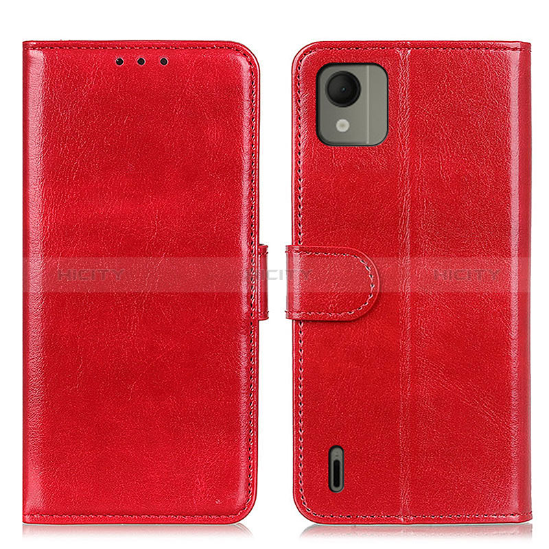 Handytasche Stand Schutzhülle Flip Leder Hülle M07L für Nokia C110 Rot Plus